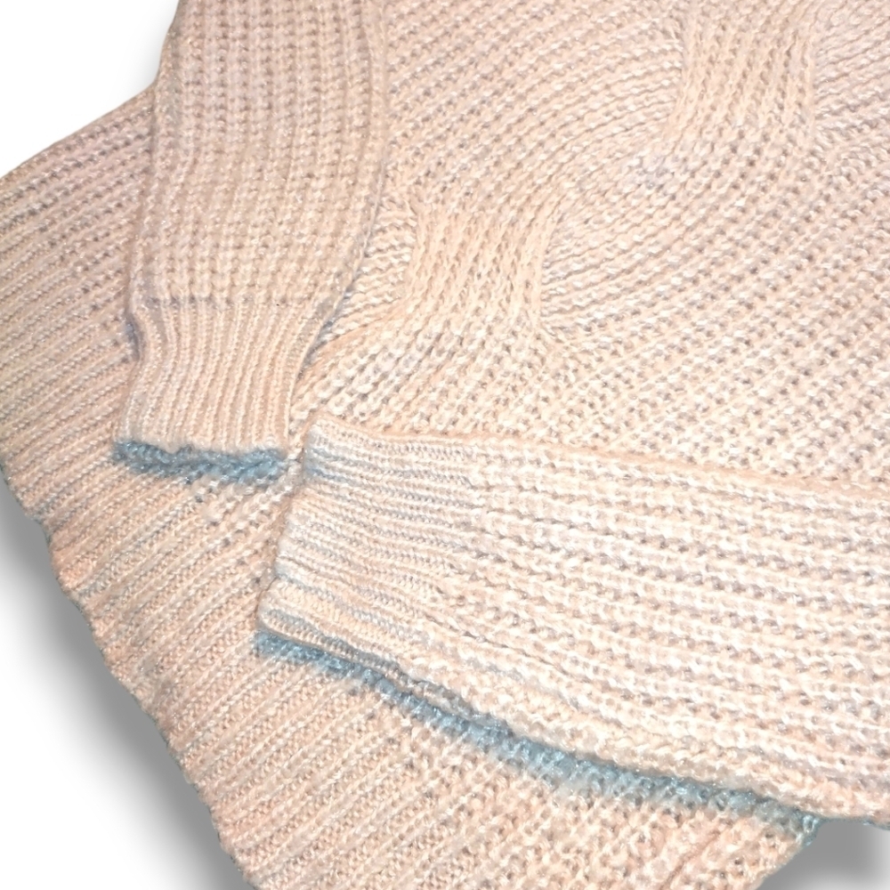 Calvin Klein Pullover Mock Turtleneck Cable Knit Sweater XS - Picture 7 of 12
